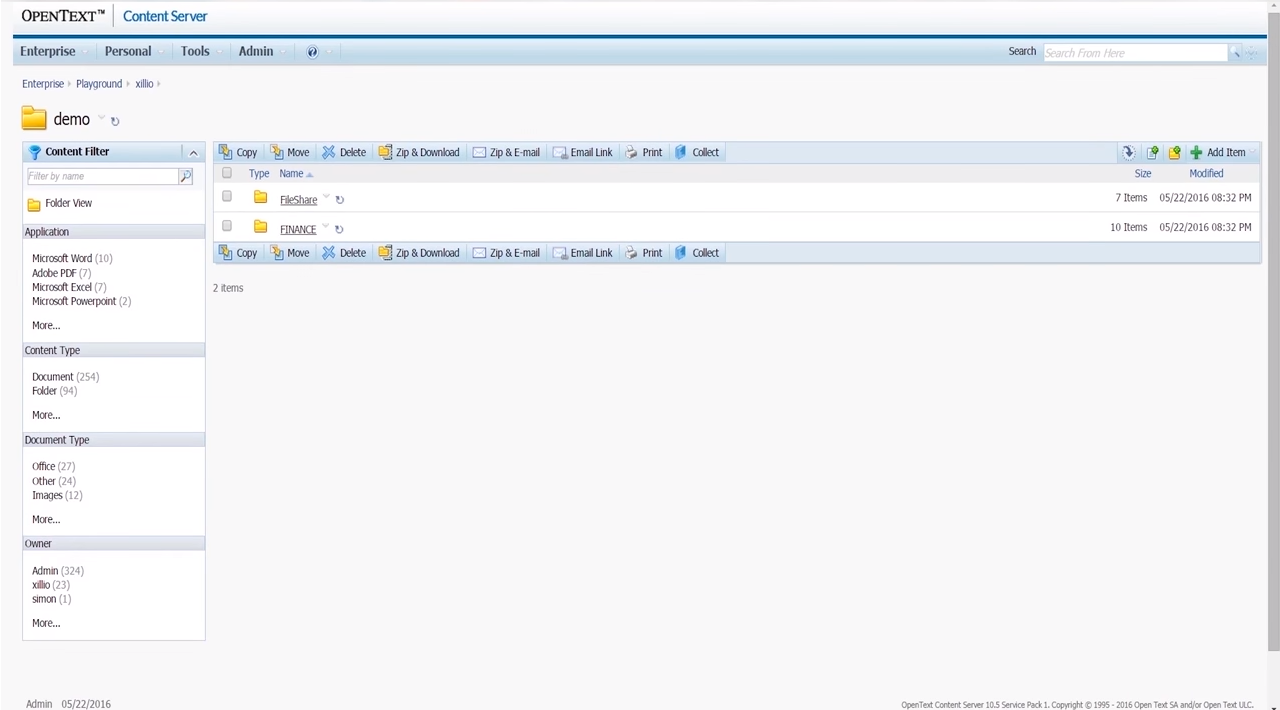 Automated content migration of OpenText Content Server